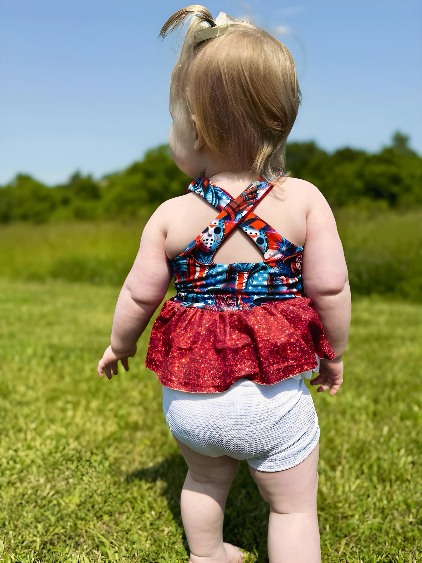 Horror reversible peplum