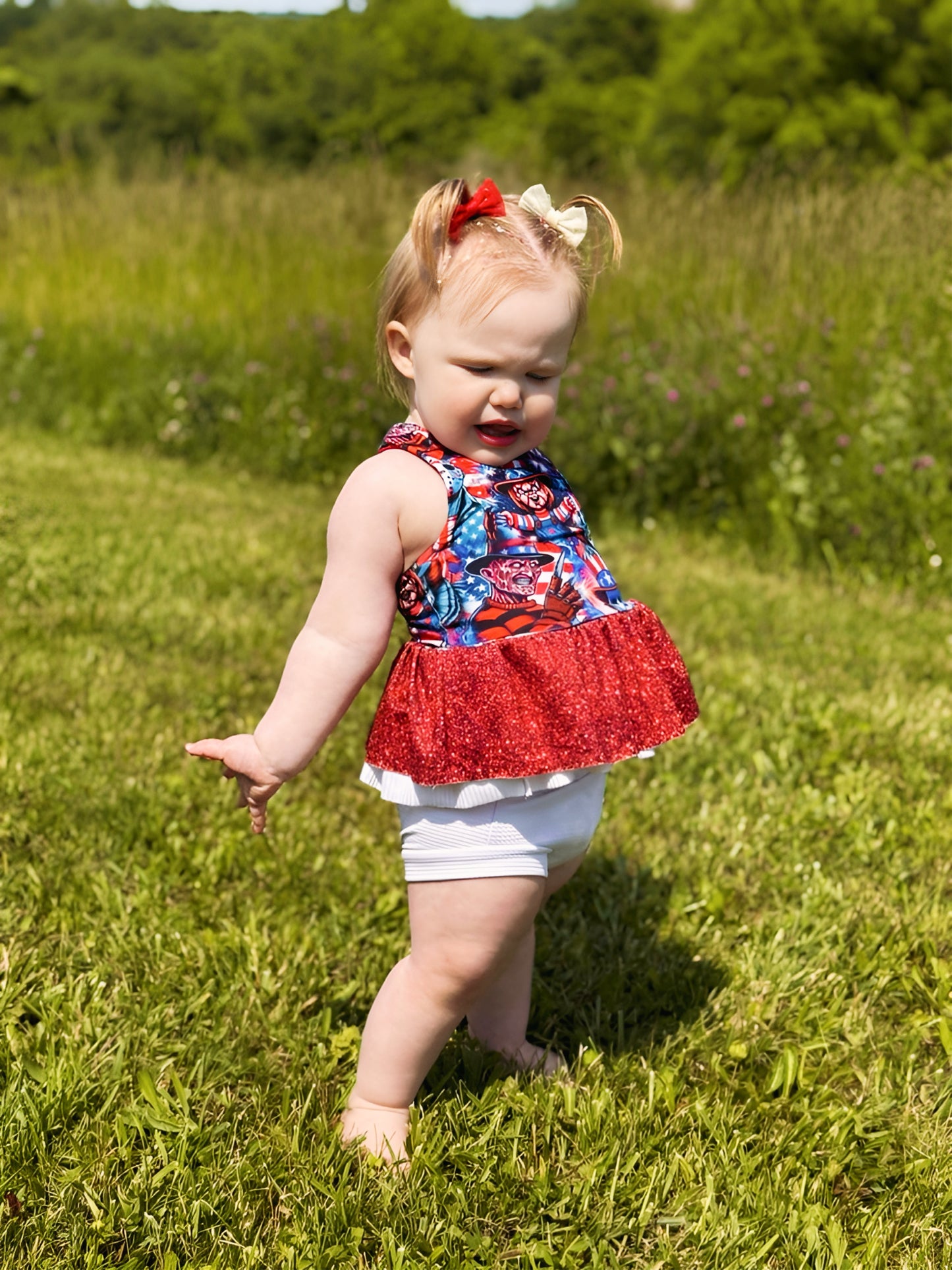 Horror reversible peplum