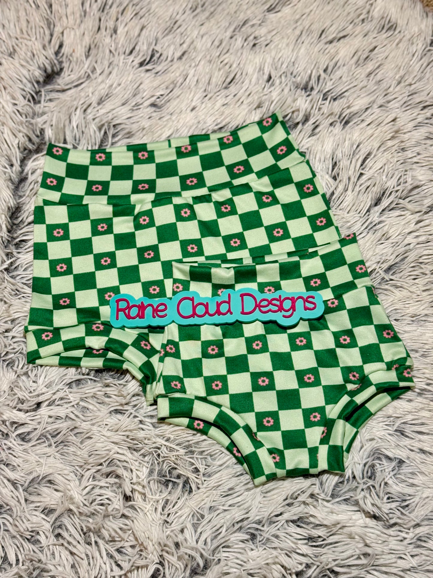 Green checkered bummies