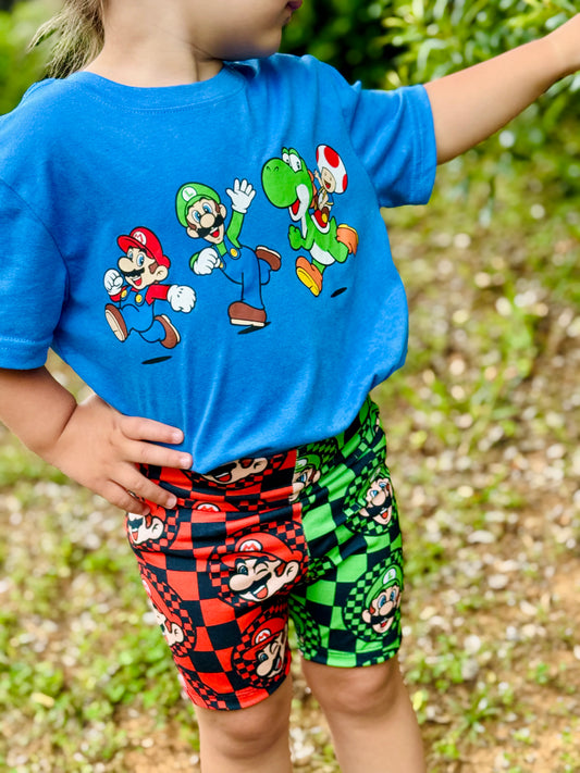 Red & Green split bikers