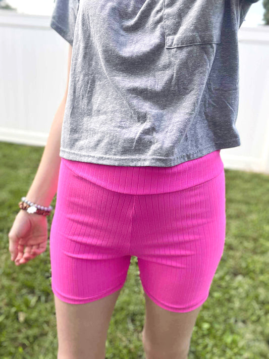 Neon pink mama bikers
