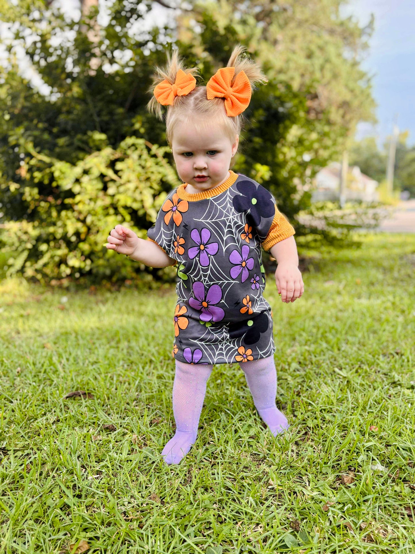 Spider web tee dress💜🧡
