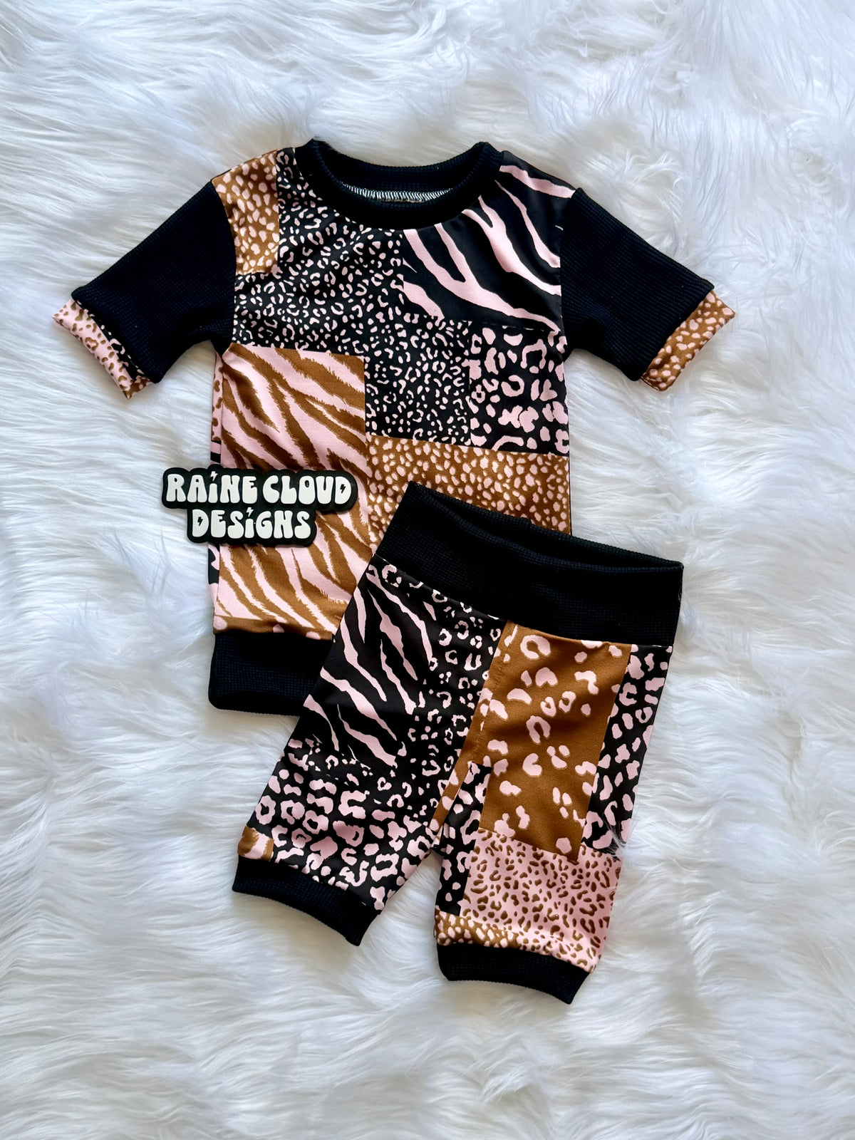 Animal shorts sleep set🖤