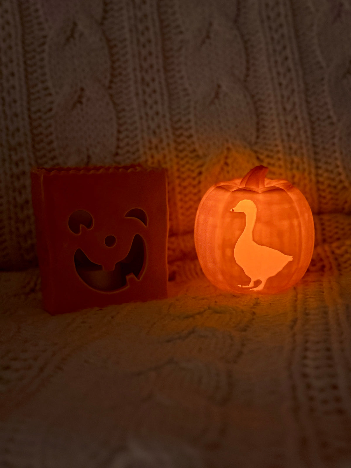 Goose Pumpkin Decor