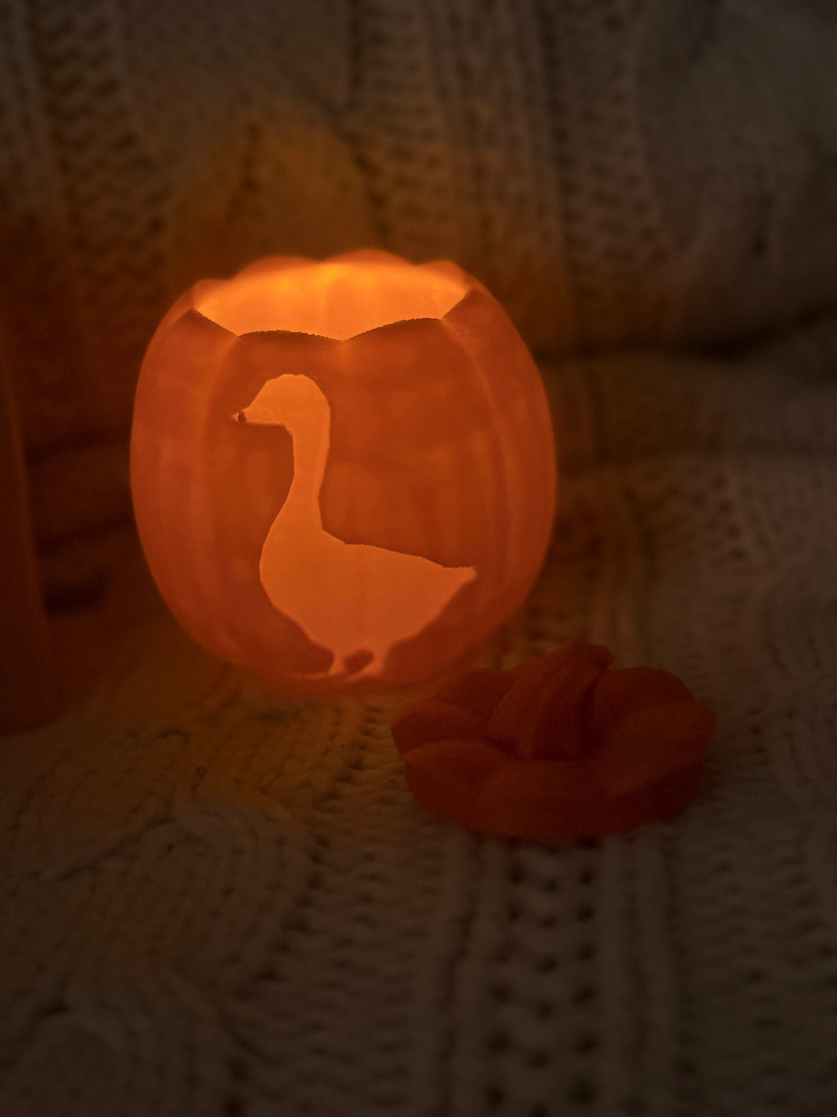 Goose Pumpkin Decor